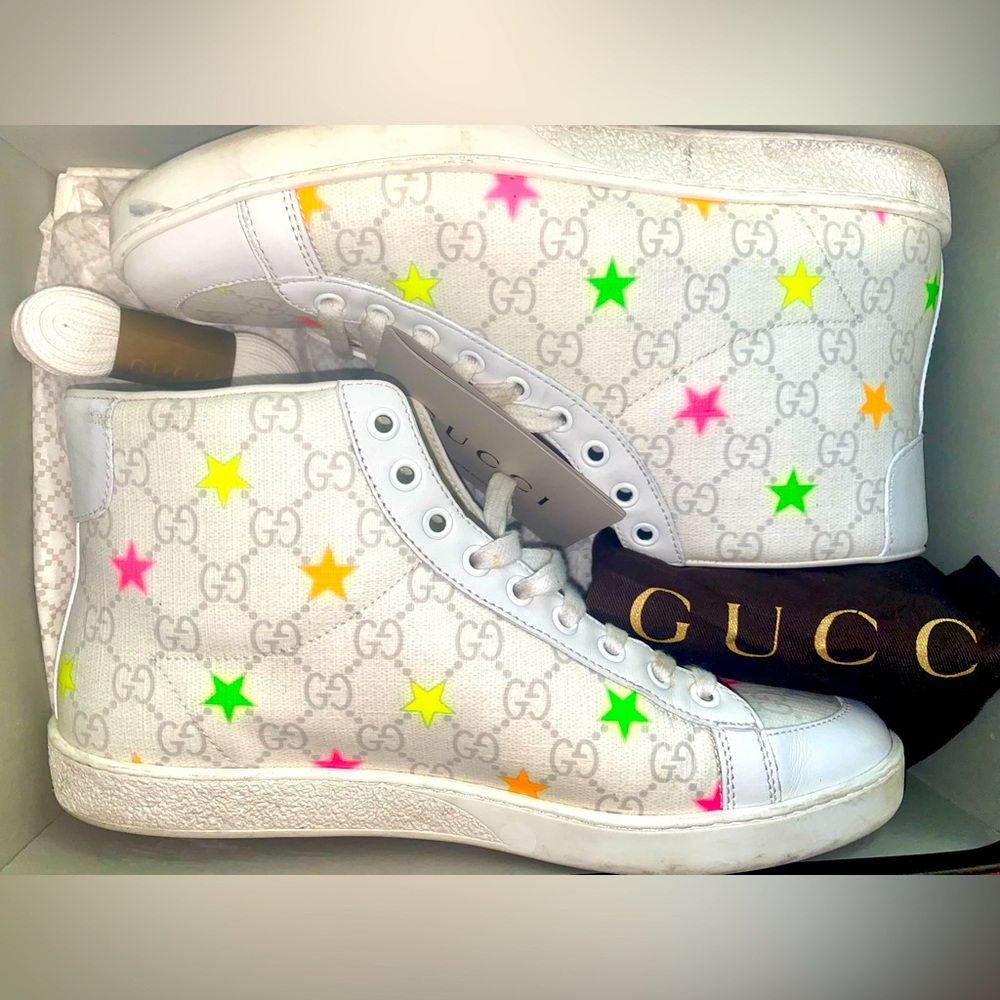 Gucci Supreme Stars Leather Sneakers
